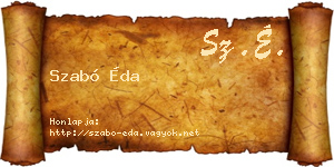 Szabó Éda névjegykártya